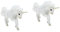 VICASKY 2St Simulation Einhorn kunstfell kunstpelz weihnachstsgeschenk Easy putz Einhorn Spielzeug Plüsch-Charakterkissen Wohnkultur Nachahmung Einhorn-Modell Tiere schmücken Plastik Weiß