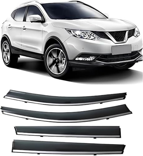 CaoYH Windabweiser Passend Für Nissan Qashqai J11 2016-2021 Autofenster Regenschutz Regenabweiser Deflektoren Regenabweiser Integrierte Deflektoren