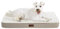 Deconovo Orthopädisches Hundebett – rutschfest & Waschbar – Flauschige Hundematte mit Abnehmbarem Bezug – Hundesofa für Gelenkschutz Hundekissen Grosse Hunde Hundebetten– 112x81x8cm, Helles Khaki