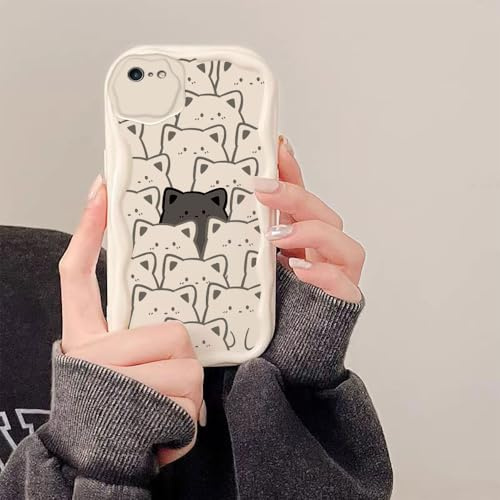 PAIXIKYZ Compatible avec iPhone 6/iPhone 6s | Coque Silicone Souple Design Ondulé Lisse et Crémeux
