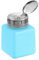 sourcing map Solvent Alcohol Dispenser 120ml(4oz) Nail Polish Remover Push Down Liquid Dispenser Pump Bottle with Stainless Steel Press Head for Acetone Solution, Blue