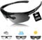 Running Sunglasses - Polarized Cycling Glasses for Men Women, UV400 Protection Sports Sunglasses with TAC Lenses, Ultralight Ski Goggles for Driving, Motorcycle, Hiking, Fishing (Black)
