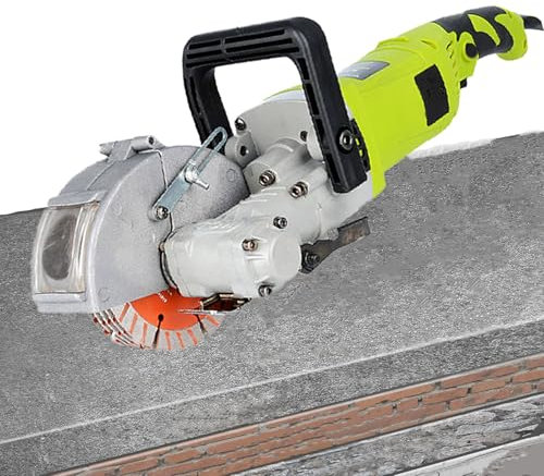 VNNHGB Rainureuse Murale électrique 4 000 W avec boîte de Transport, rainureuse Murale pour Briques, Granit, marbre, béton, Profondeur de Coupe 36 mm, Verte