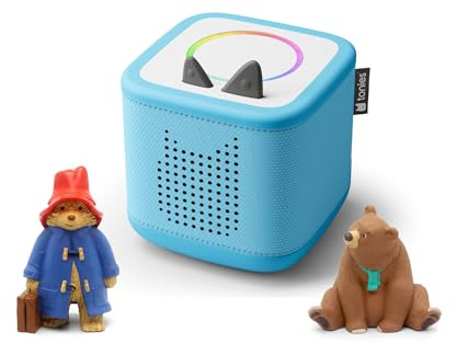 Toniebox 2 Audio Player Storytime Bundle for Kids 3+ with We’re Going on a Bear Hunt and Paddington Bear - Sky Blue