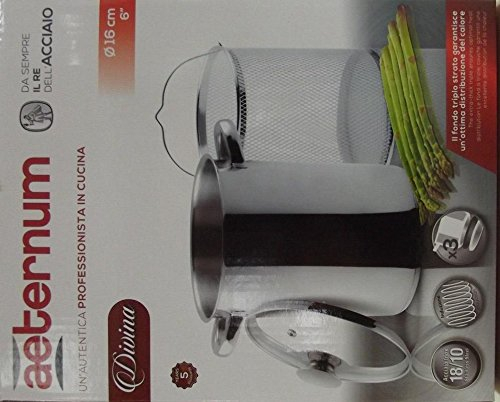 Aeternum Asparagera Rotondo Acciaio inossidabile padella