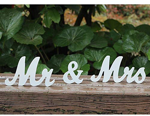 MR & MRS Holzbuchstaben Hochzeit Tischdeko vorhanden weiß