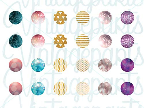 Motivbogen Glitter für runde 12mm Cabochons