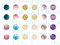 Motivbogen Glitter für runde 12mm Cabochons