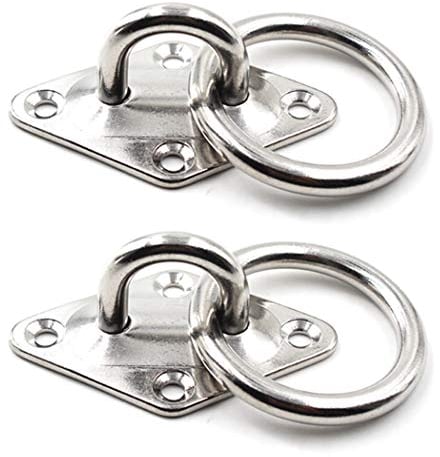 SeeRaphee M8 Anclaje para Montaje en Pared de Techo Ancla Resistente con Anillo de 5/16 8mm Acero Inoxidable 304 (2 Piezas)