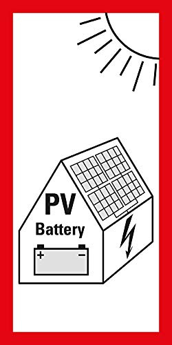 LEMAX® Hinweisschild Photovoltaikanlage mit Batteriespeicher...,VDE-AR,Folie,100x50mm