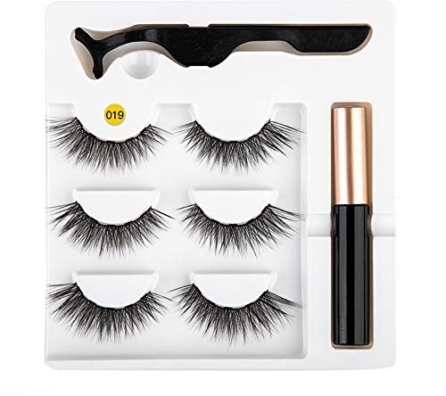 Magnetic Eyeliner Falsche Wimpern Kit Leicht zu tragen Quick Dry Liquid Eyeliner Magnetic Eyeliner Falsche Wimpern Magnetic Liquid Eyeliner Falsche Wimpern Pinzette Set # 19