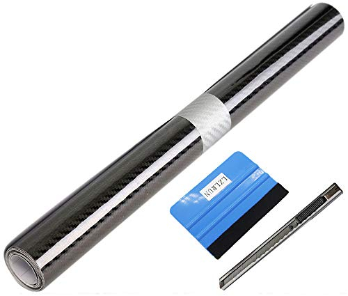 Carbon Folie 5D Struktur fühlbare Struktur 30 x 152 cm selbstklebend Carbonfolie Auto Klebe Folie folieren (5D (30cm x 150cm))