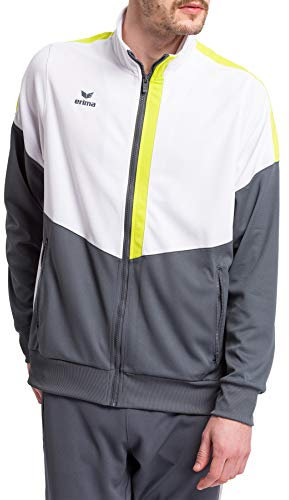 Erima Herren Squad Worker Jacke (1032032), weiß/slate grey/bio lime, S