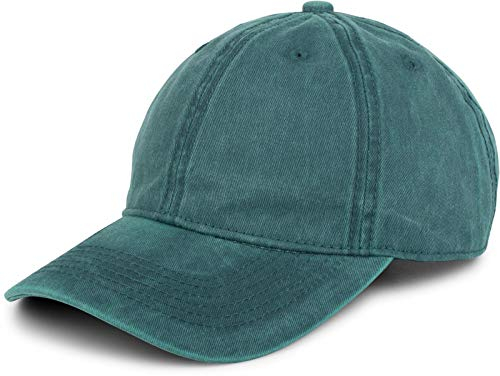 styleBREAKER Unisex Baseball Cap Vintage Look verstellbar 6-Panel Cappy in Washed Optik mit gebogenem Schirm Baumwolle Retro Cap Damen und Herren, Farbe:Petrol