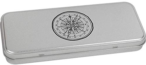 Azeeda 'Scout Compass' Metal Hinged Stationery Tin/Storage Box (TT00122563)