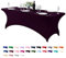 Hezuzo Spandex-Tischdecke für 2,4 m Tisch, universal, dehnbar, für Party, Bankett, Hochzeit und Veranstaltungen, Aubergine