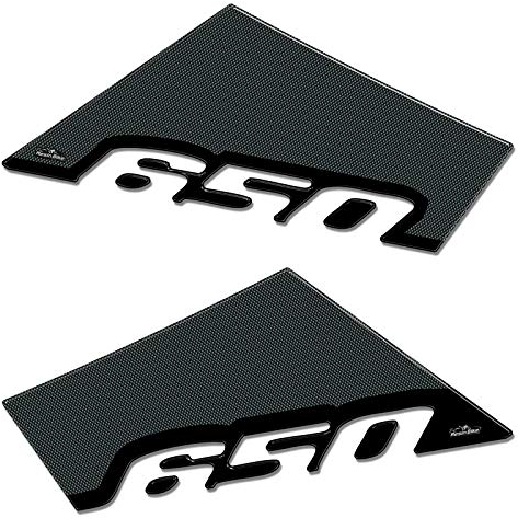 Resin Bike Adesivi Moto Compatibile con Suzuki V-Strom 650 XT ABS 2017 2021. Protezioni Laterali da Urti e Graffi. Coppia Adesivi 3D Resinati - Carbonio Metallizzato