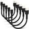 ADILIFT Short Charger Cable for iPhone [5 Pack MFi Certified 0.2M] Lightning Cable 20CM Data Sync USB Fast Charging Cable Lead Compatible with iPhone 11 Pro Max Xs X XR 8 7 6s 6 plus SE 5 iPad-Black