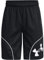 Under Armour Boys' Perimeter Basketball Shorts , Black (001)/White , Youth Large
