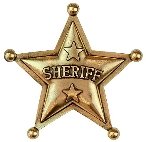 W WIDMANN MILANO Party Fashion 03248 - Sheriff-Stern, Accessoire, Cowboy, Cowgirl, wilder Westen, Motto-Party, Karneval