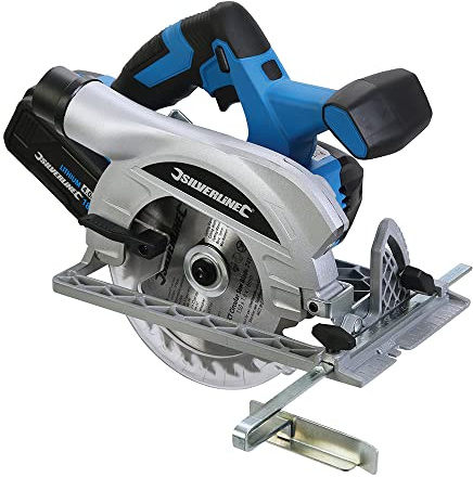 Silverline 991471 18V Circular Saw 1 x 4Ah 1 x 4.0Ah Li-Ion Battery, 240 V, Blue