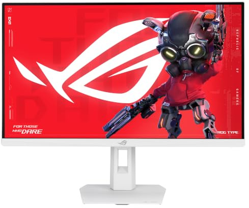 ASUS ROG STRIX XG27ACMES-W, Monitor Gaming da 27 Fast IPS, Bianco | (2560x1440), 255Hz OC, 0.3ms (min.), ELMB Sync e Compatibile con G-Sync, USB Type-C, DisplayWidget Center,HDR, Gaming AI