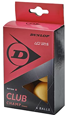 Dunlop 40+ Club Champ 6 Balle de Tennis Polyester, Orange, Taille Unique