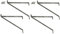 Pack of 4 Aluminium Greenhouse Shelving Brackets (27cm)