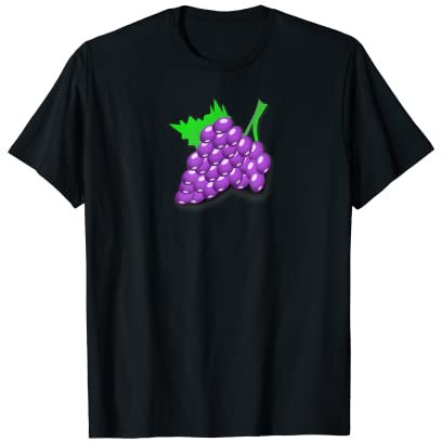 T-shirt con frutta viola uva Maglietta