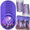HGSHUO Party Tableware Disco Party Tableware Disco Ball Cups Paper Plates Napkins 70s 80s 90s Decoration Birthday Party Tableware Children's Birthday Retro Disco Hip Hop Theme Party Table Decoration