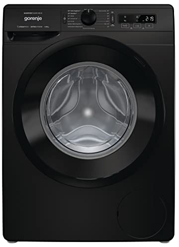 Gorenje WNPI 84 APSB Waschmaschine mit Dampffunktion / 8 kg / 1400 U / 16 Programme/AquaStop/Inverter PowerDrive Motor/Edelstahltrommel/Kindersicherung/EEK A/schwarz