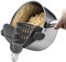 Volunx Grey Strainer Pan Silicone Clip on Pot Drainer Fruit Colander Food Filter Kitchen