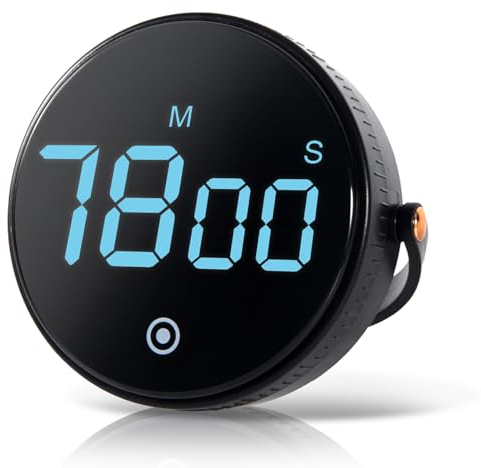 Minuteur Moderne,Minuterie magnétique,minuteur Digital,Minuteries de Cuisine numériques, Compte à rebours magnétique à Grand écran LED pour la Cuisine en Classe Fitness Cuisson Étudier, Klassenzimmer