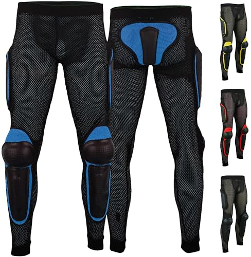 German Wear Protektorenhose Motorrad Motocross Skatebording Protektoren Armour L Blau