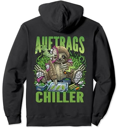 420 Faultier Kiffer Kostüm Hanfblatt Cannabis Marihuana Weed Pullover Hoodie