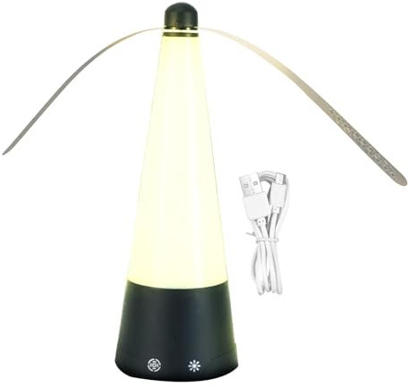 MLqkpwy Ventilateur Anti Mouche | Chasse Mouche Electrique | 26,5x9,5x9,5 Cm Ventilateur Ré-pulsif À Insectes sur La Table | Chargement USB, pour Extérieur Intérieur Maison Dîner, Pique-Nique