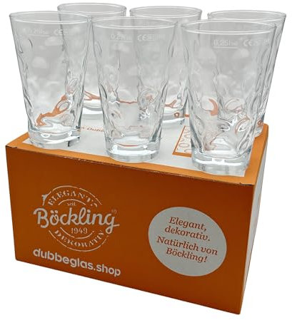 6 x Pfalz Dubbeglas 0,25 L + 6 x Pfälzer Sprüche Woideckel - Weinschorle Gläser, Pfalz Weinfeste Schorle Gläser, Pfälzer Dubbegläser