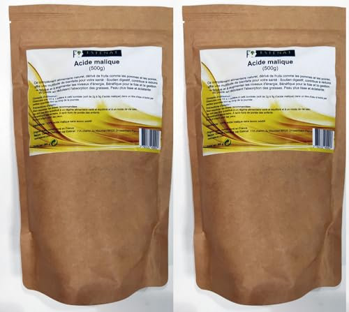 Acide malique en poudre 500g, poudre blanche (2)