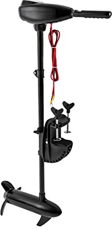 Levkitch Moteur hors-bord électrique 24 V 85 LBS Moteur hors-bord Moteur électrique Pousser Eau Salée Transom Monté Moteur électrique de Trolling avec 5 avances 3 Recul Moteur électrique pour bateau