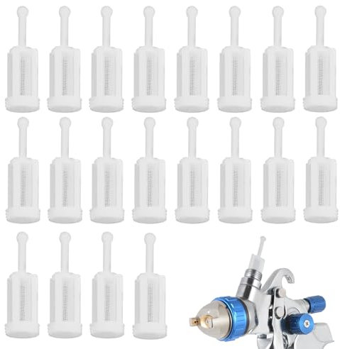 MEKEET 20PCS Paint Sieve Nylon and Plastic Paint Filters for Spraying White Paint Filter Spray Gun Filters Disposable Paint Strainers Spray Tool Disposable Feed Strainers for Most Gravity Feed