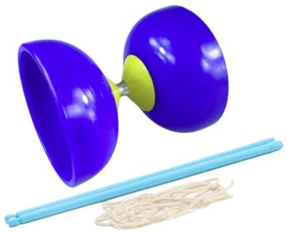 JISADER Ensemble de Diabolo Chinois à Triple roulement, Polyvalent, favorisant l'exercice Physique, Ensemble de Diabolo Chinois pour Enfants, Bleu