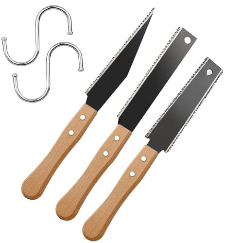 3Pack Hand Saw DIY Japanese Saws 31cm Woodworking Tools Japanese Pull Saw Double Edged Hand Saw for Wood Small Saw Flush Cut Saw Wood Working Carpenters Tools Sharp Flat Double Sided Saws