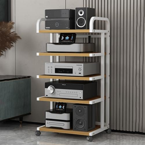 HYDTGZ Soporte para Reproductor de Discos de Audio Vídeo, Estante para Consola de Videojuegos DVD, para el Hogar, la Oficina el Cine,B,50x40x106cm