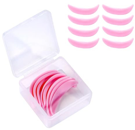 Wimpernlifting Pads 4 Paar Lash Lifting Pads Wimpernlifting Pads Selbstklebend Kein Kleber Erforderlich Wiederverwendbare Silikon Lash Lift Pads DIY Wimpern Lifting Pads für Friseursalons (Rosa)
