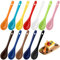 Mssushi 12PCS Colori Cucchiaini da Caffè Ceramica, 12cm Cucchiai in Ceramica, Cucchiaini da Dolce, Cucchiaini Gelato Multiuso per Tè, Dolce, Yogurt, Dessert e Cocktail