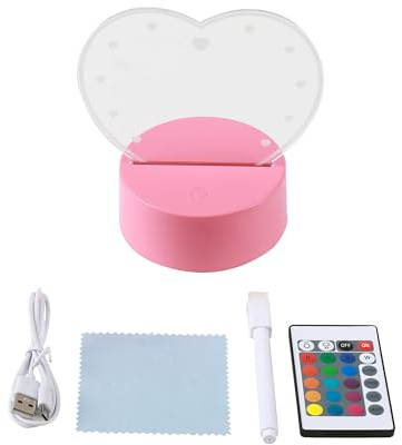 I-TOTAL - Tischlampe mit radierbarem Stift - LED-Lampe in Form eines Comics - DIY - 16 Farben - Touch-Basis und intelligente Fernbedienung - Schreiben und Löschen (FOLLOW YOUR HEART)