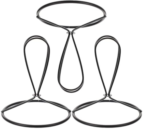 OSALADI Lot de 3 Adaptateurs D'abat-jour à Pince 80 Mm Noirs, Support D'ampoule Rond pour Lampe de Bureau et Lampe de Chevet, Accessoires DIY Éclairage Intérieur