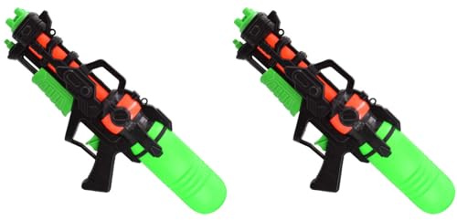 2 x Water Guns 16 Inch Pump Action Blaster – 42cm Super Soaker Style Shooter with Twin Nozzles & Large Tank for Garden Pool Beach Games Kids Adults Summer Outdoor Fun