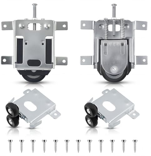 Eulihent 2 Piezas Kit Ruedas Puerta Corredera Armario Kit Puertas Correderas Armario Ruedas para Puertas Correderas Ruedas Armario Corredera
