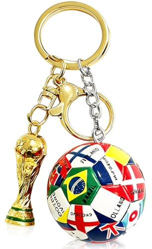 Oneroomone Mini Schlüsselanhänger Fussball 2026 Rucksack-Anhänger Geschenk für Männer und Frauen, Sportfan-Schlüsselanhänger Hängende Dekoration Fußball, Schlüsselanhänger Fussball-Fans Souvenir